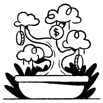 plant, pot, money, cash, coin, growth, grow